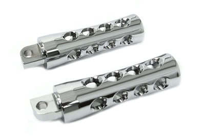 Chrome Concave Style Footpeg Set