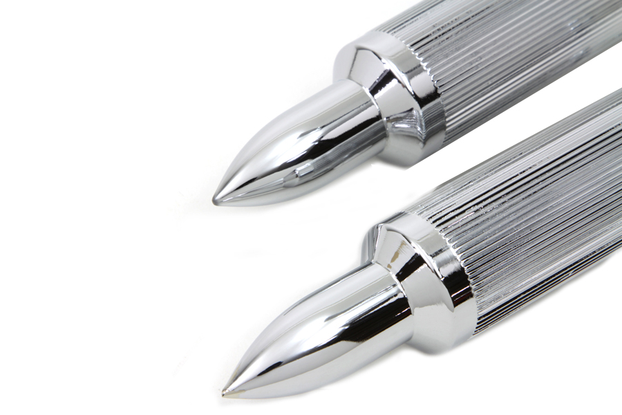 Chrome Bullet Style AK-47 Footpeg Set fits Harley Davidson - Bild 3 von 4
