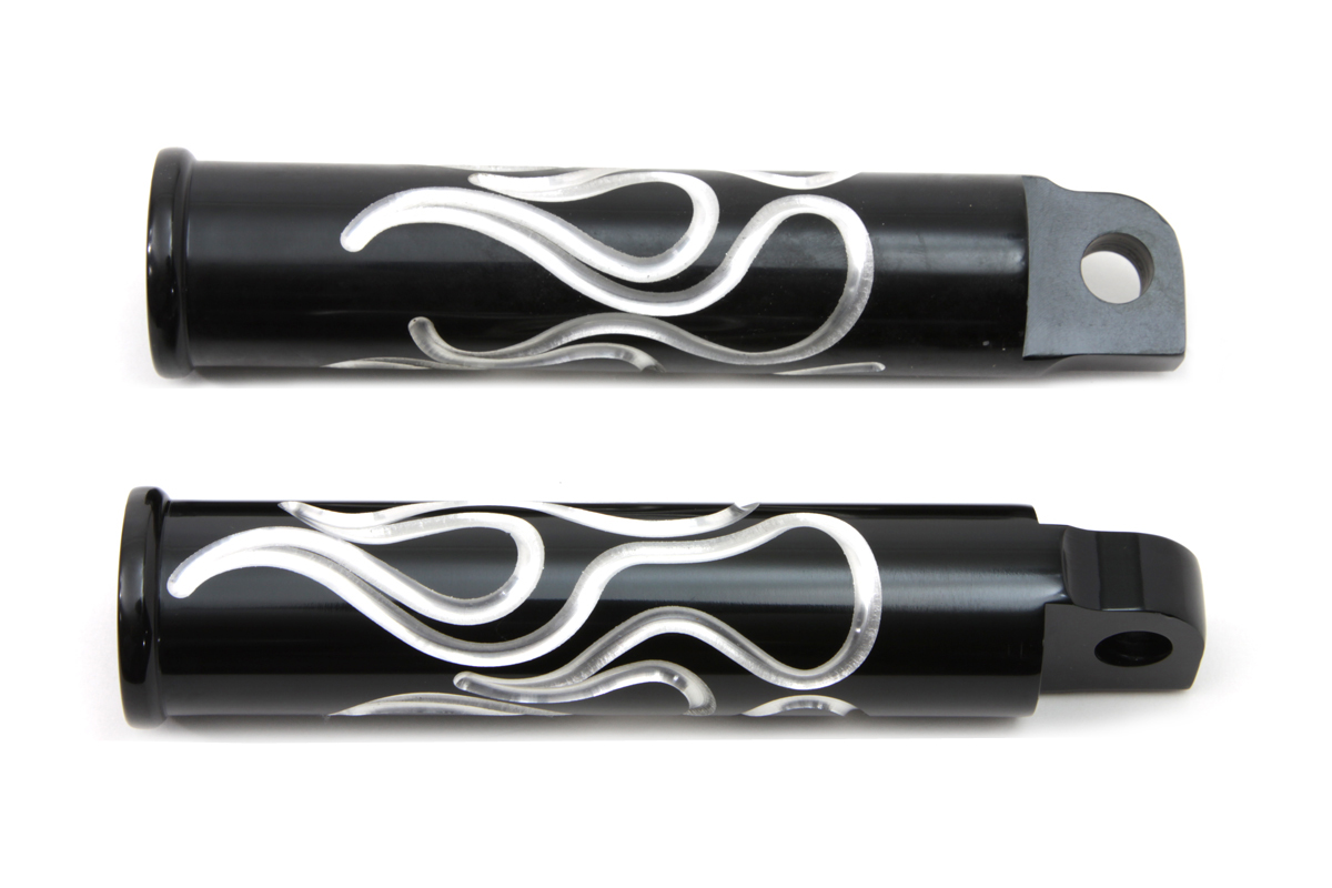 Black Flame Style Footpeg Set