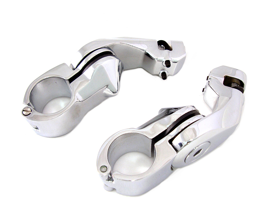 Short Angled Footpeg Mount Kit Chrome