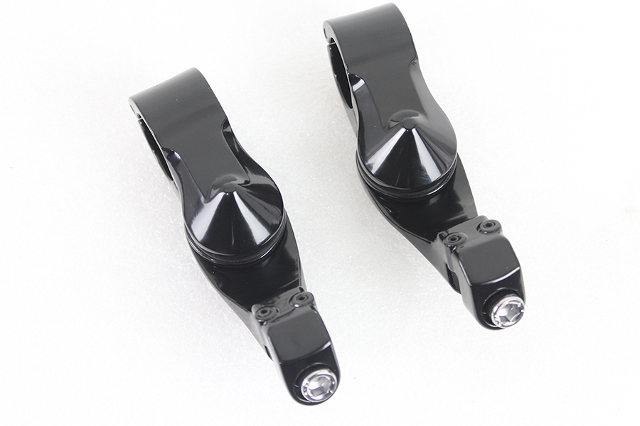 Short Angled Footpeg Mount Kit Black