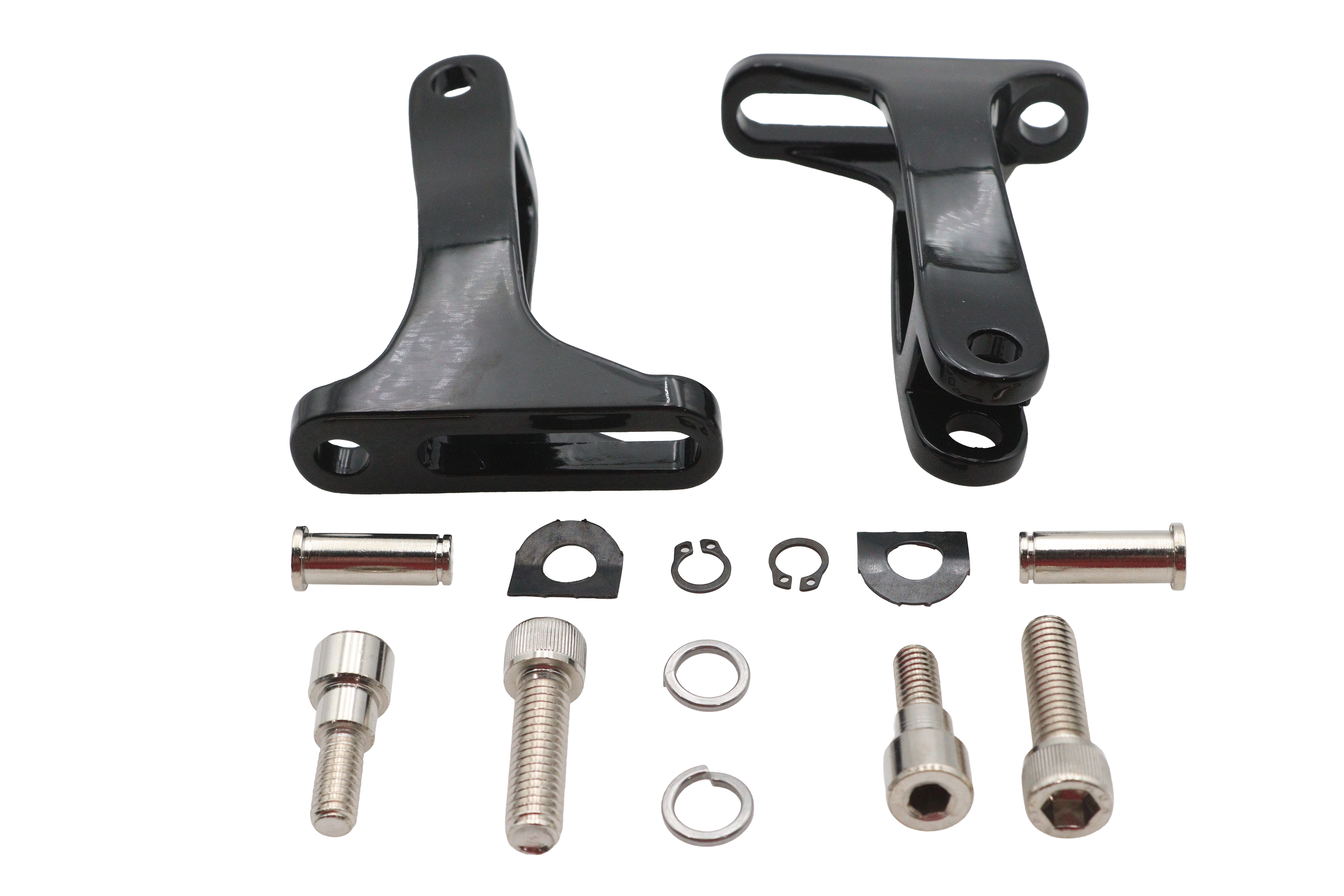 FLT Rear Passenger Footpeg Mount Set Black