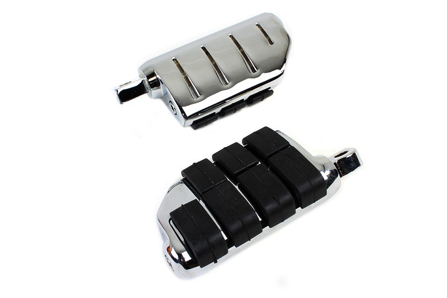 Chrome Double Wide Lions Paw Footpeg Set