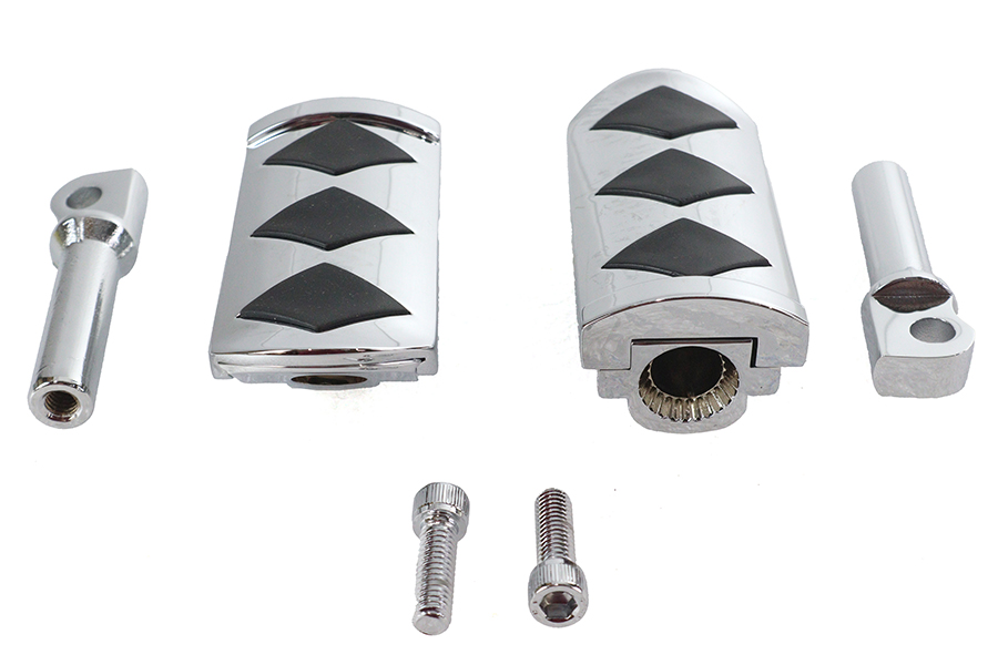 Diamond Style Adjustable Footpeg Set Chrome