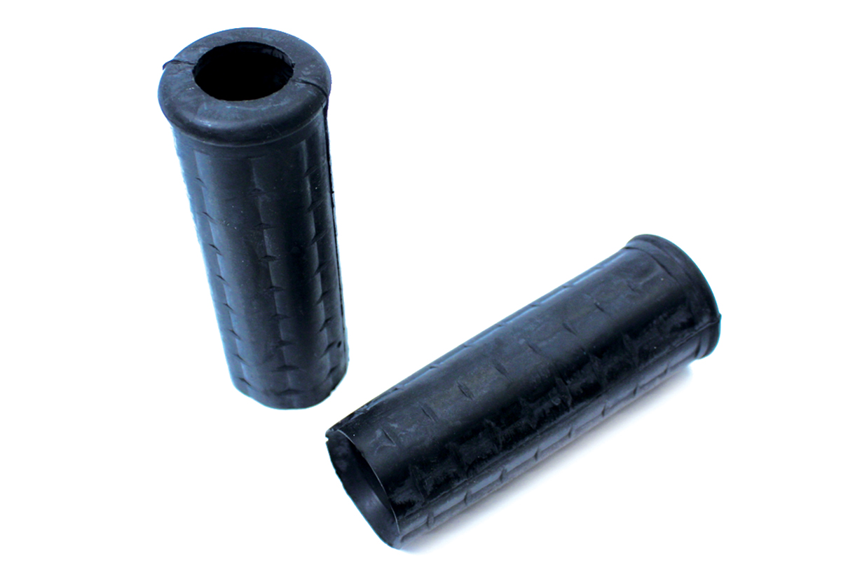 Replica Black Waffle Grips with Plug Hole