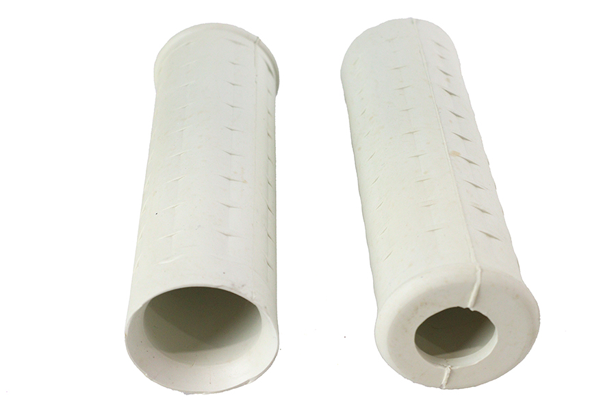 Replica White Waffle Style Grip Set with Plug Hole