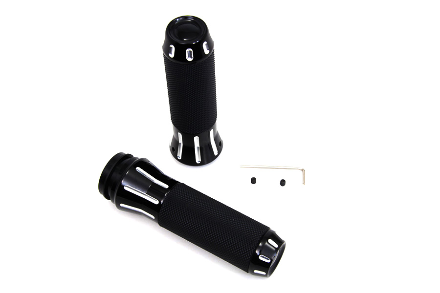 VTwin Clear Cut TBW Motorcycle Handlebar Grips 2008-2024 Harley Softail Touring