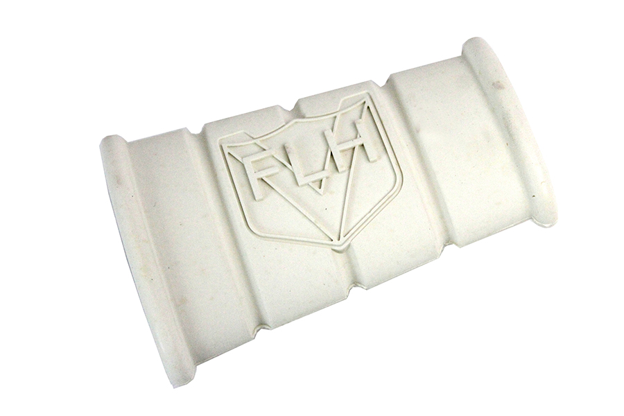 White Rubber Kick Starter Pedal With FLH Logo