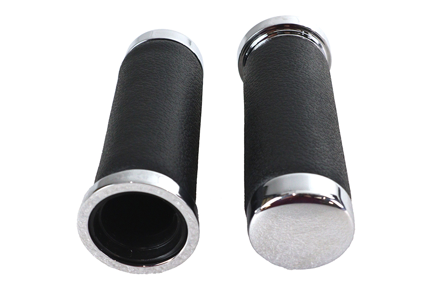 Pebble Style Grip Set with Chrome End Caps