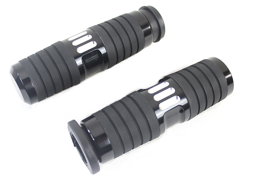VTwin Black TBW Handlebar Hand Grip Set 2008-2024 Harley Dyna Softail Touring