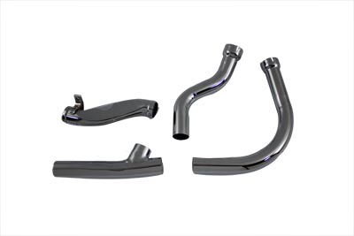 2 into 1 Exhaust Pipe Chrome Header Set