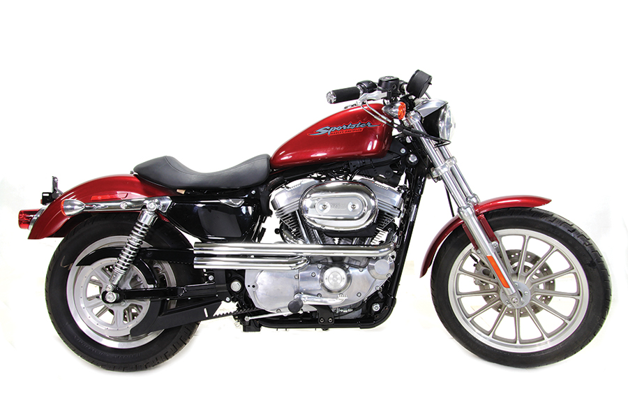 Exhaust Drag Pipe Set Straight Cut Chrome