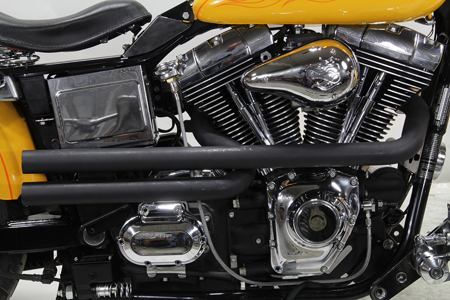 Exhaust Drag Pipe Set Black Shotgun Style