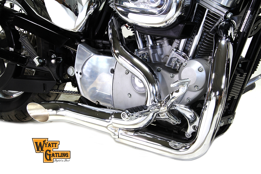 *UPDATE Wyatt Gatling 1-3/4" 2 into 1 Exhaust Header Set    Chrome