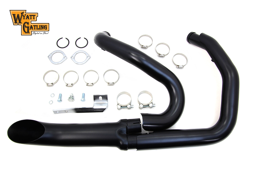 *UPDATE Wyatt Gatling 1-3/4" 2 into 1 Exhaust Header Set    Black