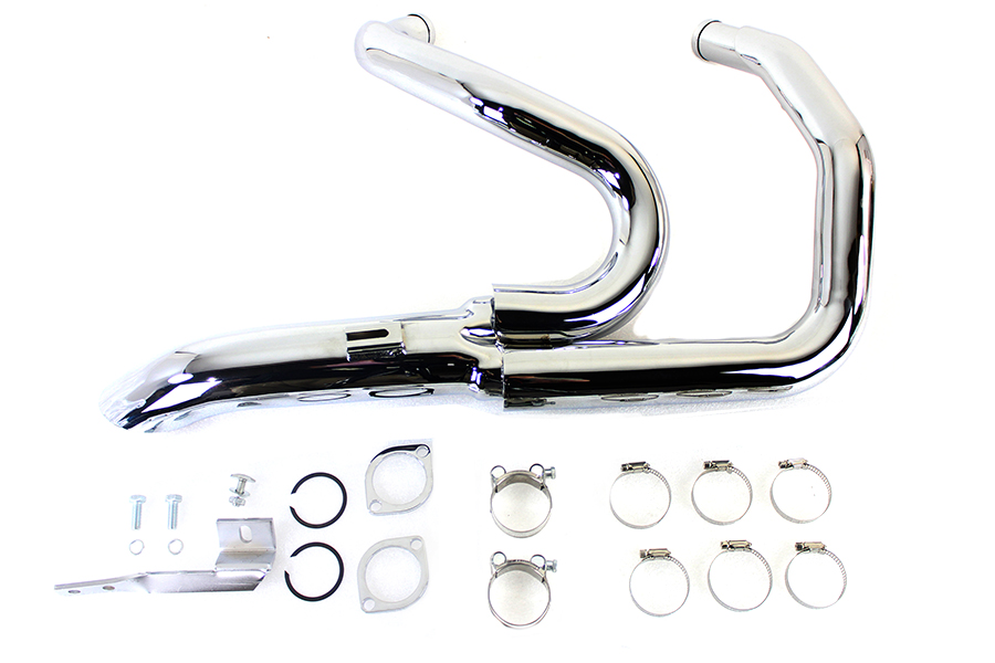 Wyatt Gatling 1-3/4" 2 into 1 Exhaust Header Set Chrome