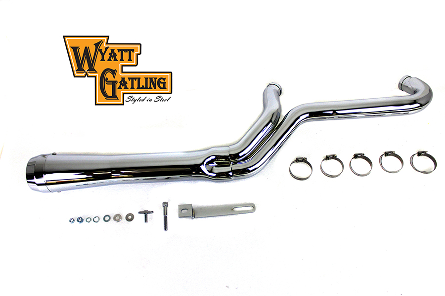 Wyatt Gatling 2:1 Taper Megaphone Header Set Chrome