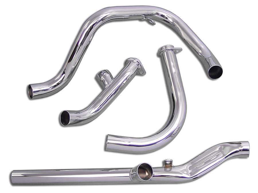 Dual Crossover Chrome Exhaust System,for Harley Davidson,by V-Twin | eBay