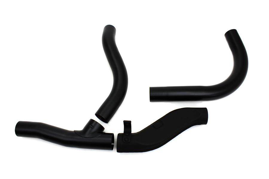 Replica 2 into 1 Exhaust Pipe Header Set Black