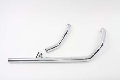2 into 1 Exhaust Pipe Header Chrome