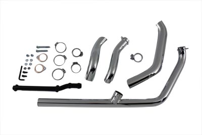 Chrome 2 into 1 Exhaust Header Pipe Kit