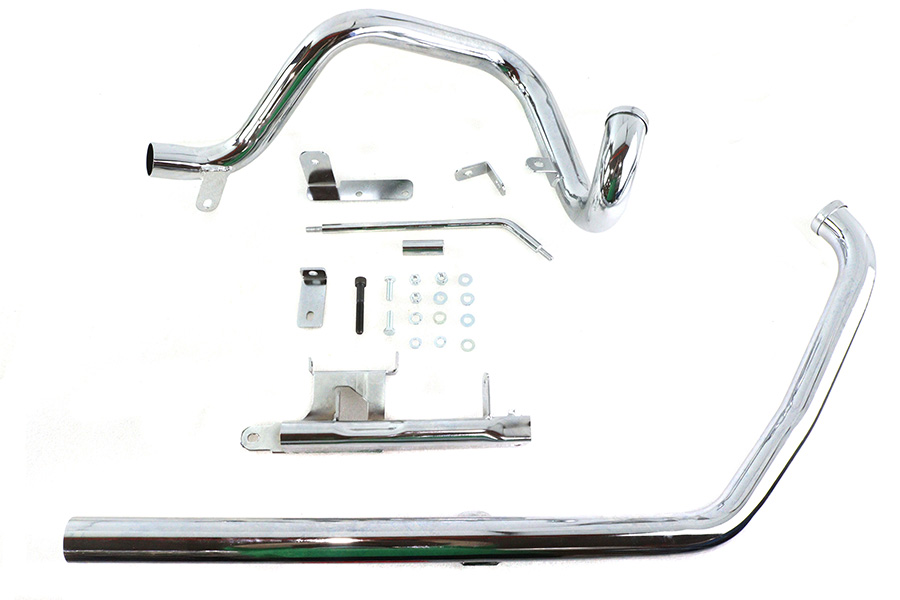 True Dual Exhaust Pipe System Chrome