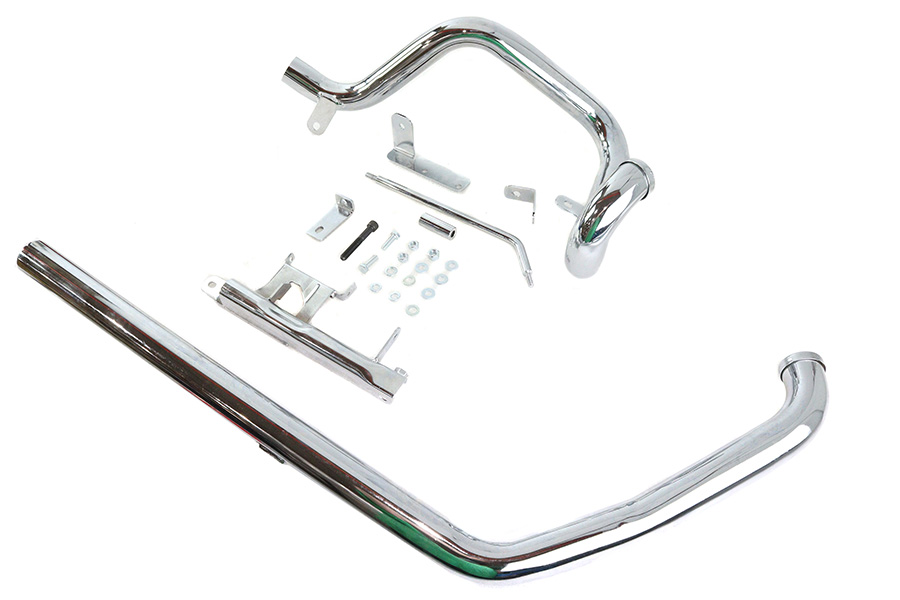 True Dual Exhaust Pipe System Chrome fits Harley Davidson - Zdjęcie 3 z 4