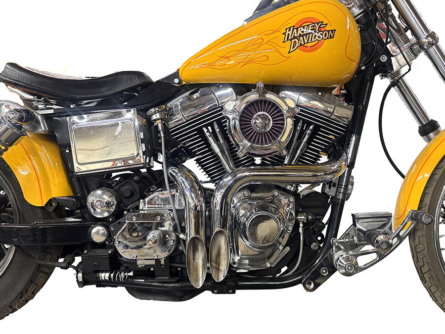 LAF Straight Down Drag Pipe Set Chrome fits Harley Davidson - Picture 1 of 4