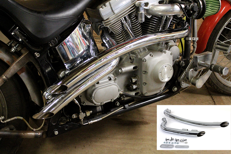 Curved Radius 2" Drag Pipe Set Chrome