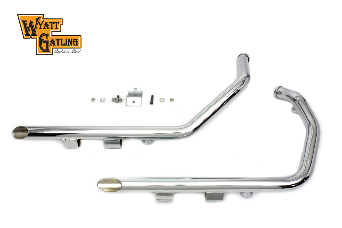 Wyatt Gatling Exhaust Drag Pipe Set Slash Cut