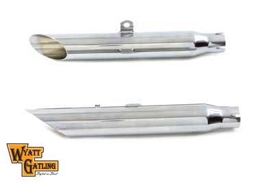 Wyatt Gatling Chrome Slash Slip-On Muffler Set