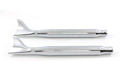 Chrome Tapered Fishtail Muffler Set 27"