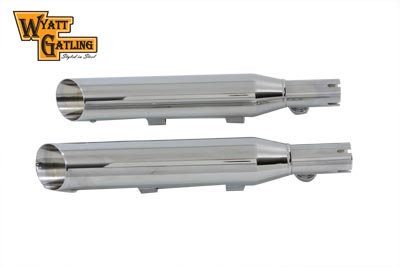 Wyatt Gatling Side Slash Slip-On Muffler Set Chrome