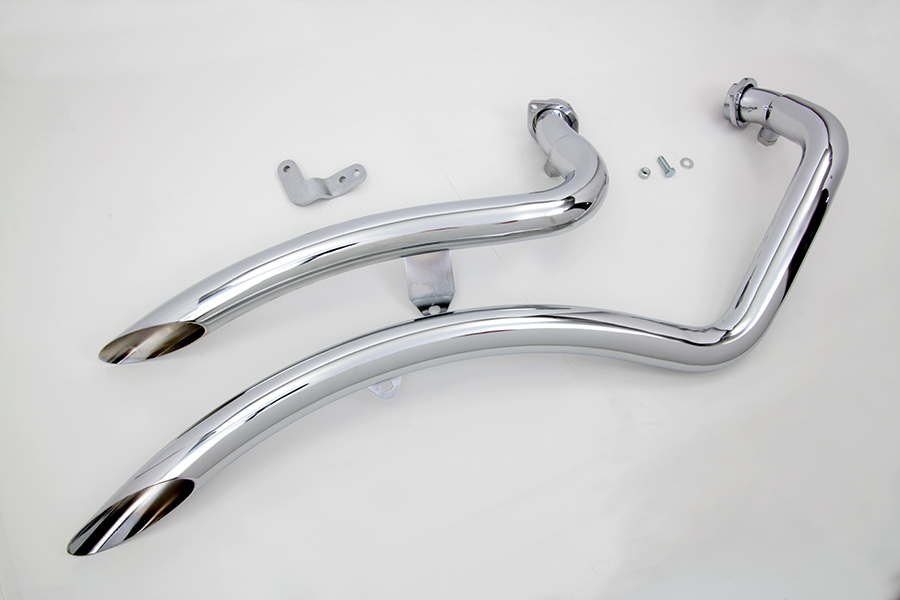 Exhaust Drag Pipe Set Curvado fits Harley Davidson