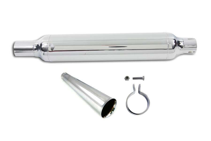 Chrome Muffler With Megaphone Tip