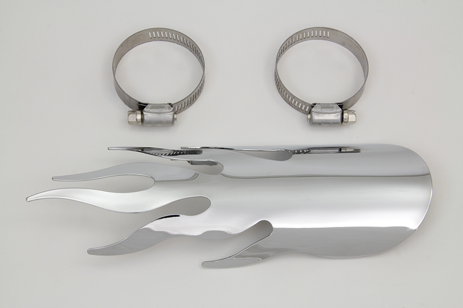 Chrome Flame Heat Shield