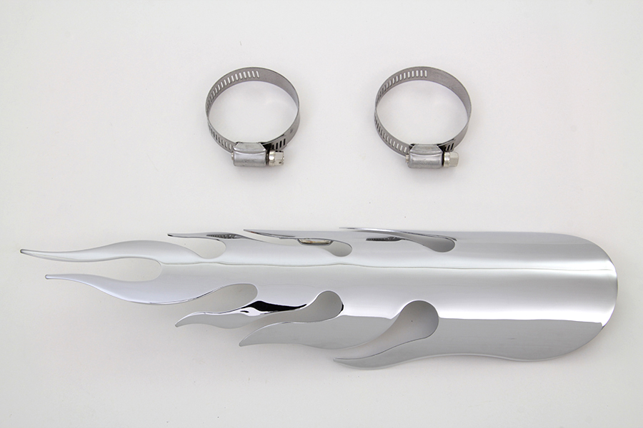 Chrome Flame Heat Shield