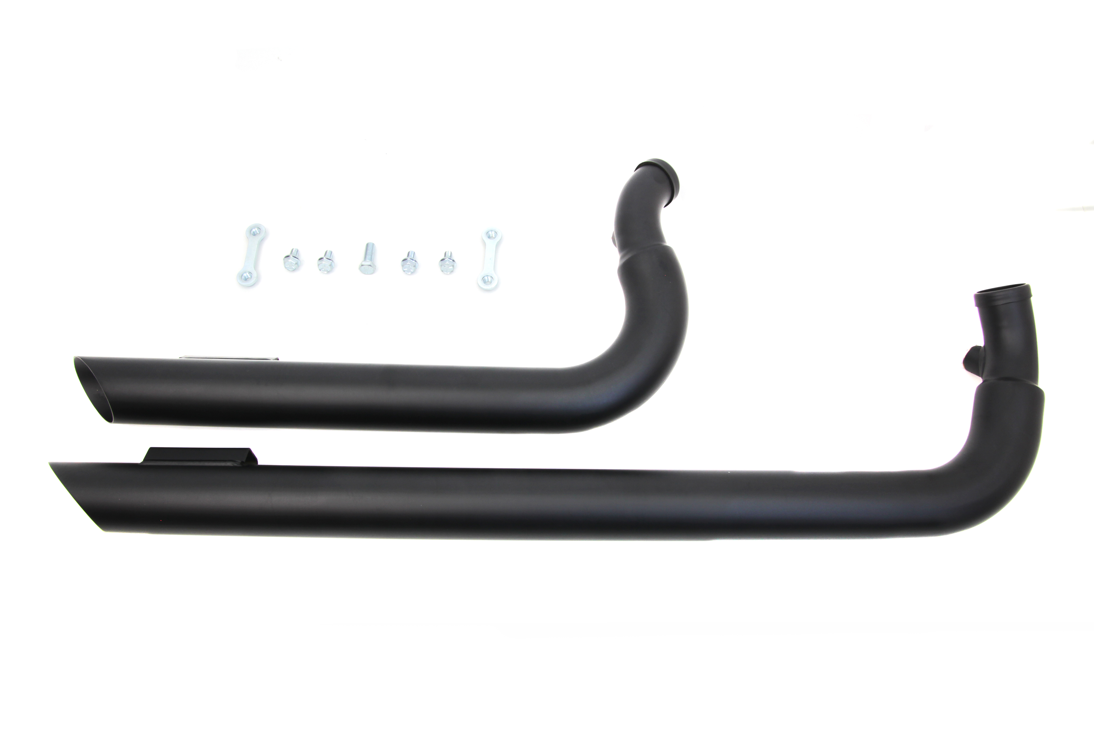 Wyatt Gatling Exhaust Drag Pipe Set Slash Cut Black