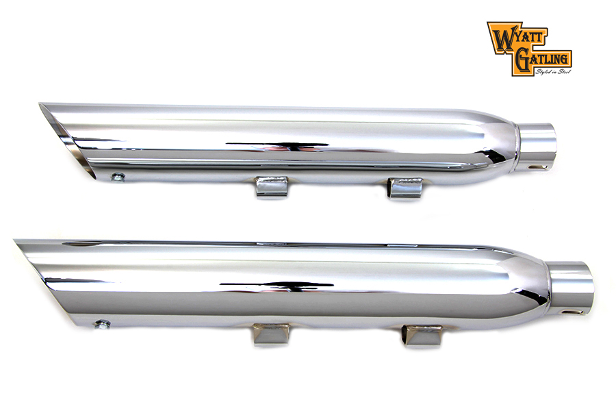 Wyatt Gatling Chrome Slash Muffler Set