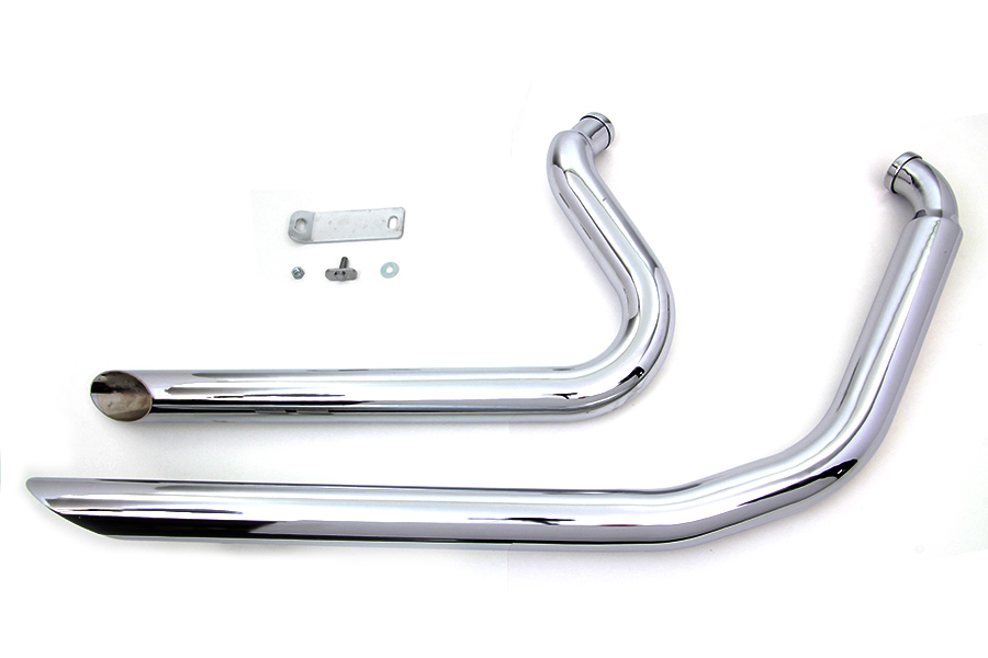 VTwin Wyatt Gatling Exhaust Drag Pipe Side Slash Shorty 1984-2006 Harley Softail