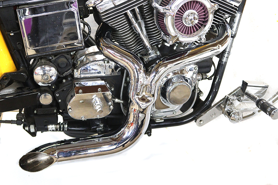 FXD 2:1 Lake Side Pipe Exhaust Chrome