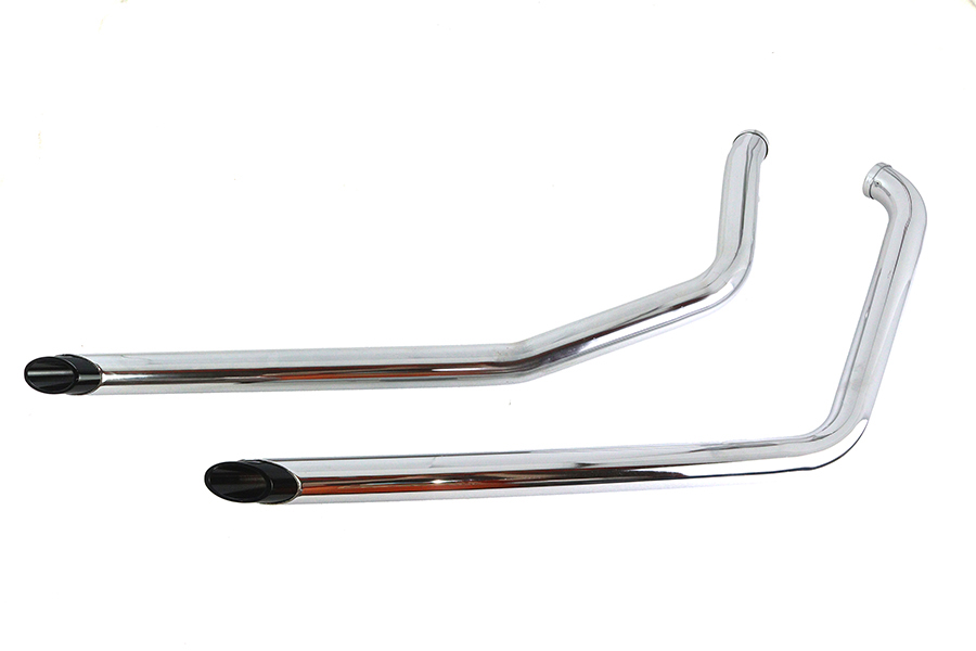 Factory Sample Exhaust Drag Pipe Set with Short Black Slash Tips