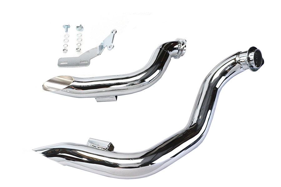 Chrome Wyatt Gatling Down Draft Drag Pipes