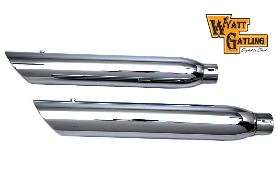 Wyatt Gatling Chrome Side Slash Muffler Set