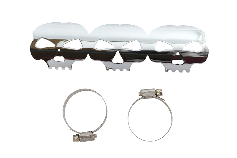 Chrome Skull Heat Shield