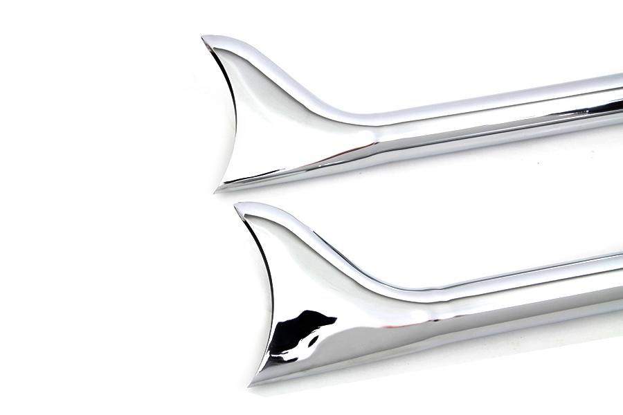 36 inch Straight Fishtail Extension Set Chrome fits Harley-Davidson