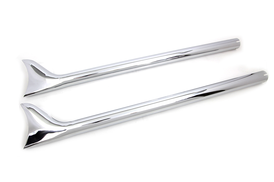 36 inch Straight Fishtail Extension Set Chrome fits Harley-Davidson
