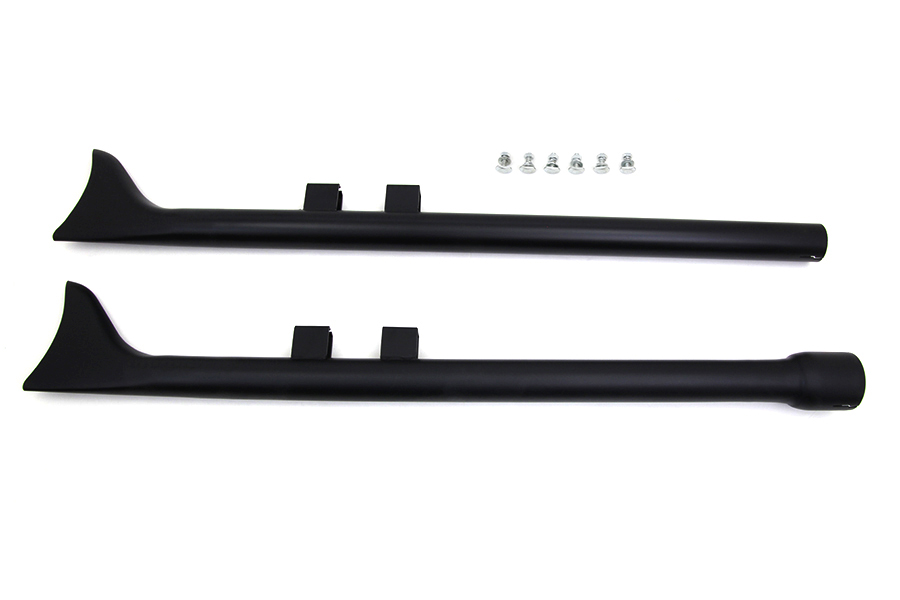 M8 36" Straight Fishtail Exhaust Extension Set Black