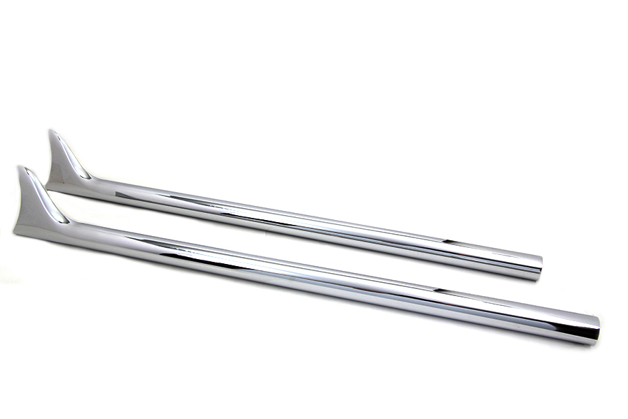 40" Straight Fishtail Exhaust Extension Set Chrome