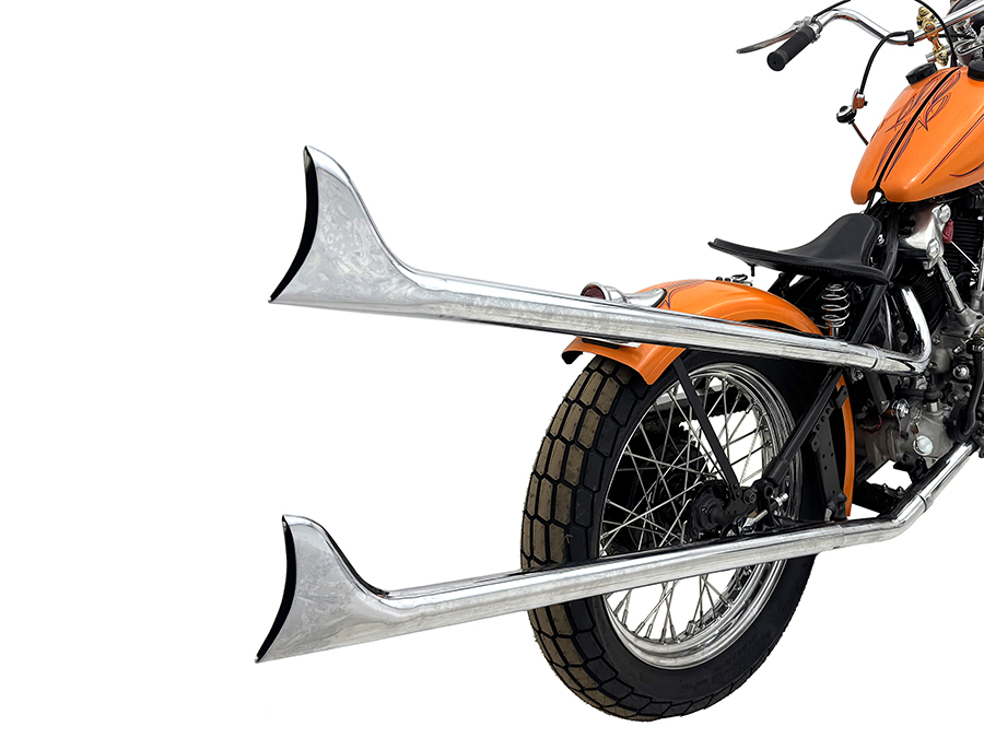 40" Straight Fishtail Exhaust Extension Set Chrome